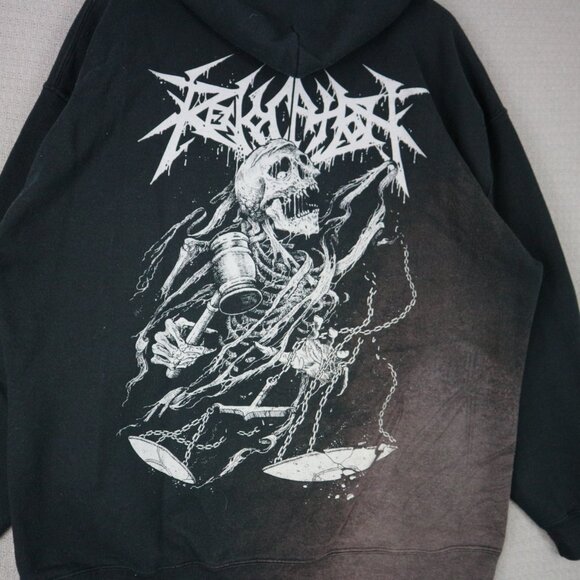 Revocation Justice Band Tour Zip Up Hoodie Bleach Design Mens XL Metal - Picture 6 of 7
